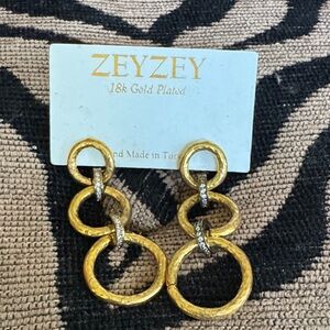 18K Gold Plated Circle Earrings